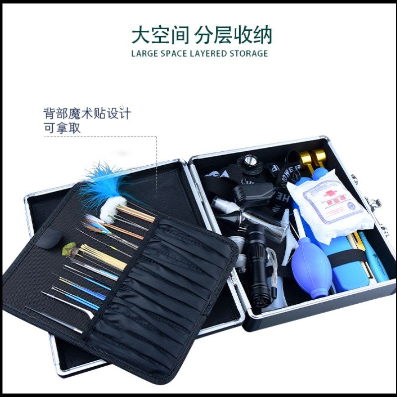 专业采耳工具套装鸵鸟毛挖耳勺充电采耳灯全套掏耳朵专用工具套装