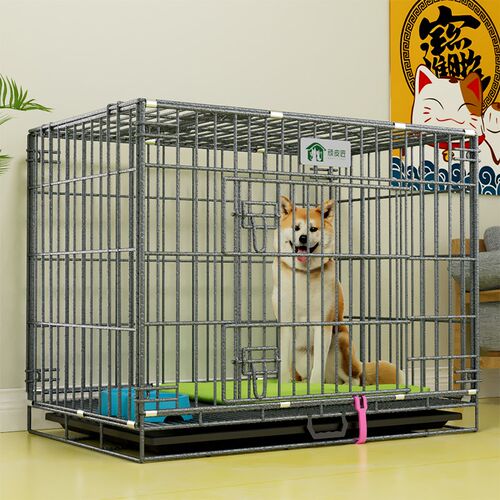 狗笼子加粗加固纳米烤漆折叠宠物笼子泰迪中小型犬狗室内家用围栏