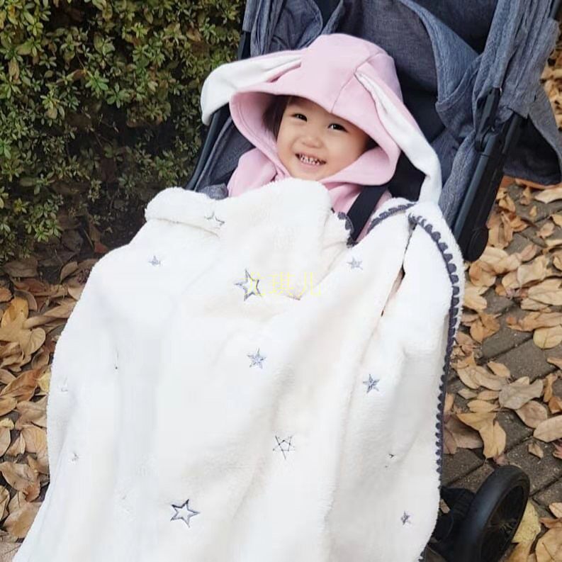 新生婴儿毛毯 加厚春秋盖毯幼儿园午休牛奶绒被保暖儿童毯薄款绒