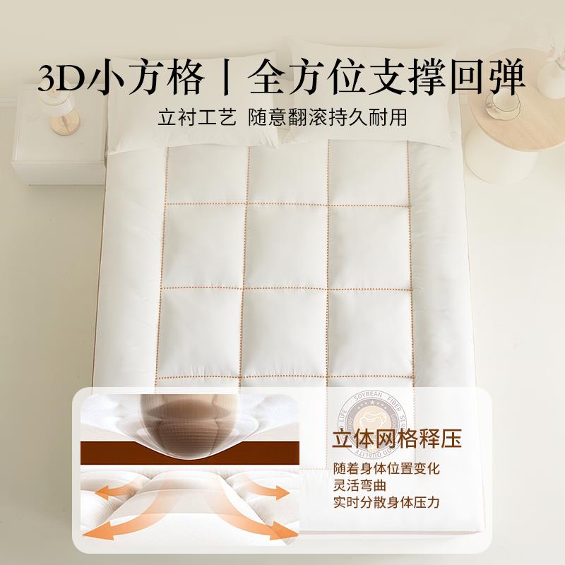 大豆纤维床垫家用卧室软垫子180x200床褥垫被褥铺底1米5x2米褥子 - 实物图
