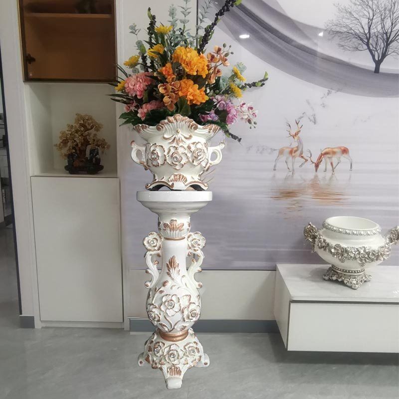 落地大花瓶摆件客厅插花干花装饰品新中式电视柜玄关家居饰品花瓶