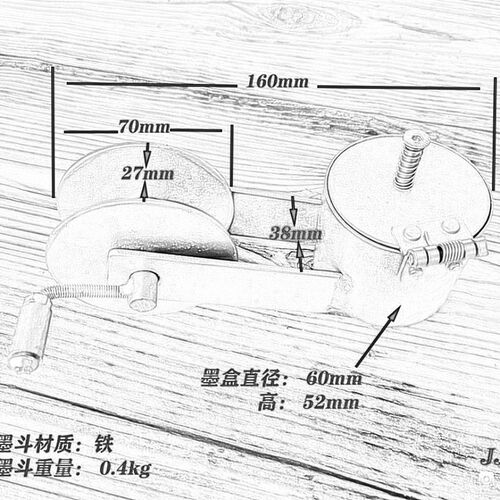 结实耐摔耐用铁制墨斗放线专用墨斗JJ-2.经济款木工墨斗装潢墨斗