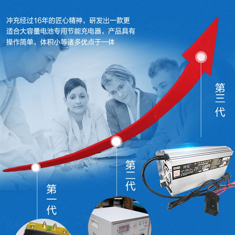 电瓶三轮车电动四轮车智能充电器48V60V72V铅酸水电瓶纯铜充电机