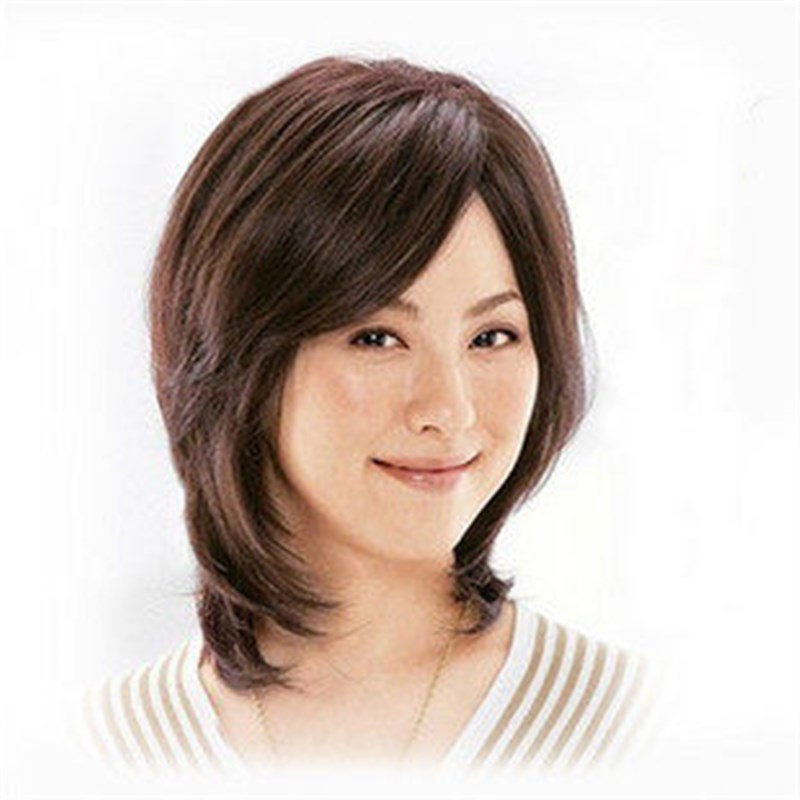 假发女短发中年女士假发中长直发中老年假发女妈妈假发套中长发套