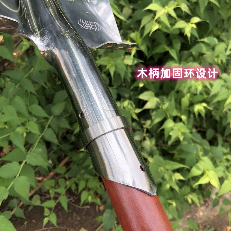 白钢挖泥平板锹方头铁锹不锈钢泥锹平头直板锹家用挖土抛光农用锹
