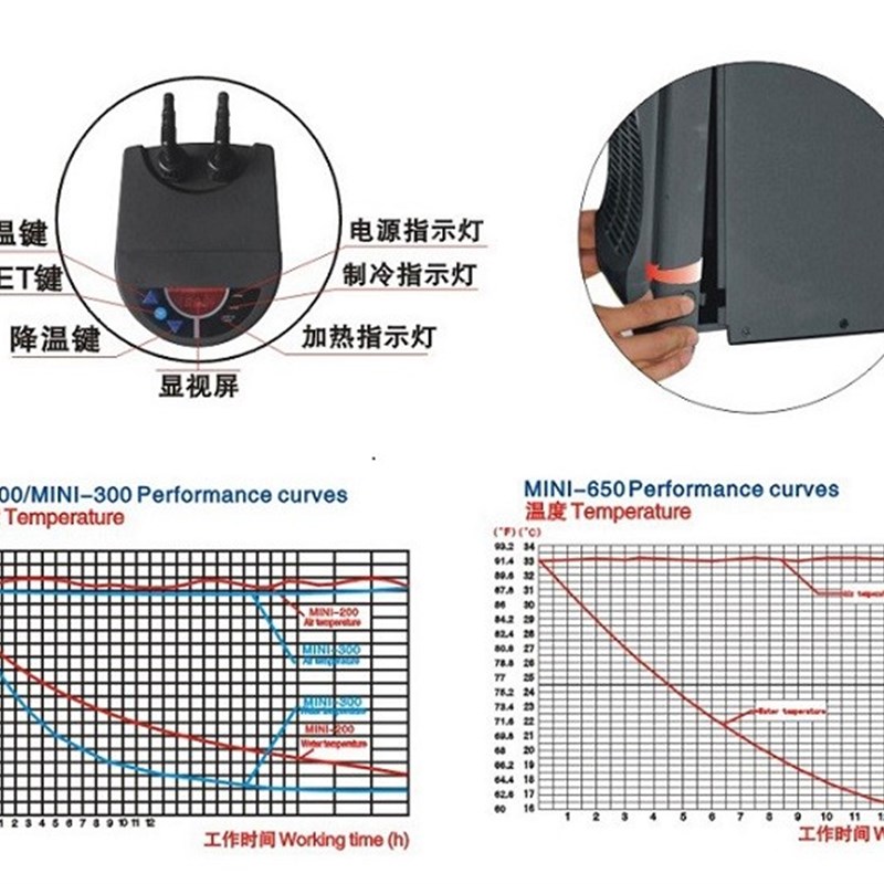 日生冷水机鱼缸海缸制冷机小型家用珊瑚海水压缩机养鱼水草缸降温