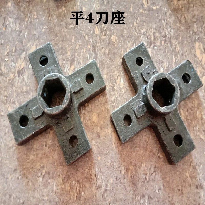 田园管理机开沟培土机专用刀座刀架 四驱微耕机开沟培土刀库配件图片