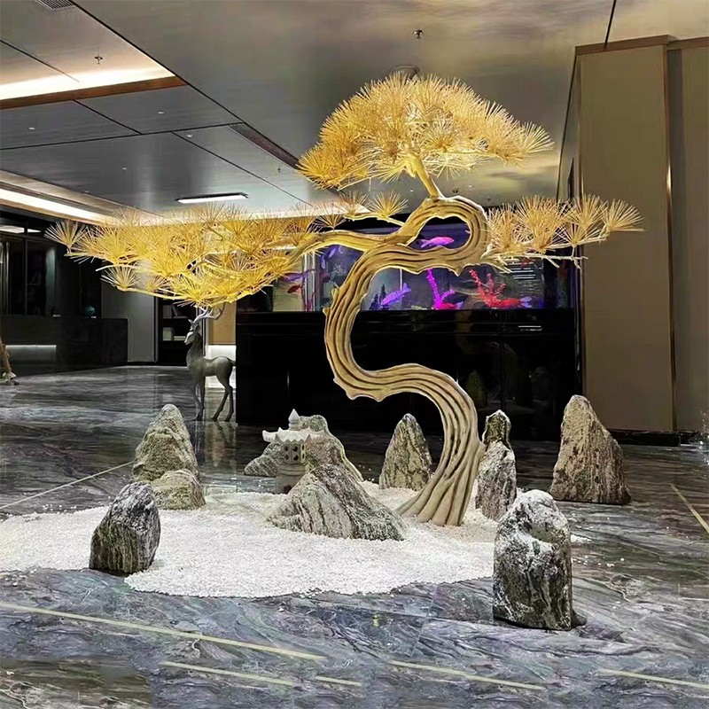 雪浪石切片组合天然景观石原石泰山石假山石庭院造景室内中式摆件