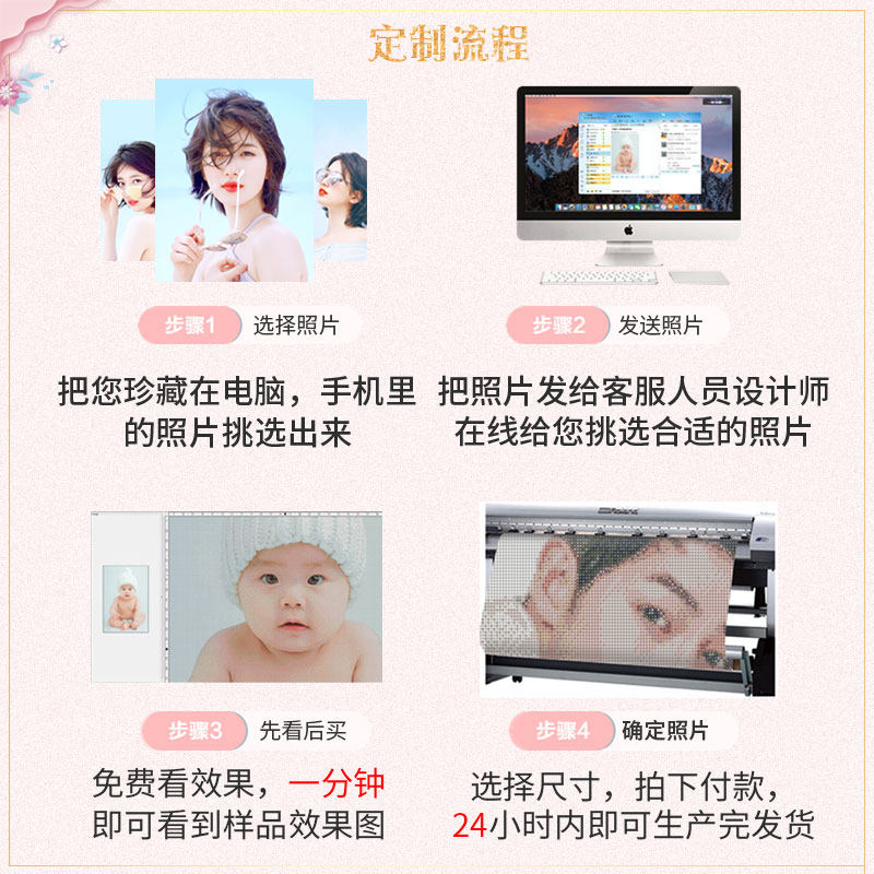 钻石画定制满钻照片diy砖石点贴钻十字绣2021年新款情侣爱情结婚