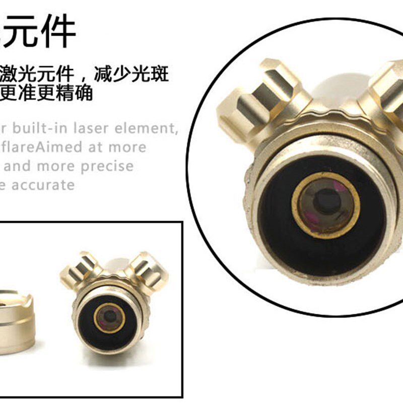 土豪金抗震红外线瞄准器绿激光弹弓瞄准镜激光校准仪上下左右可调