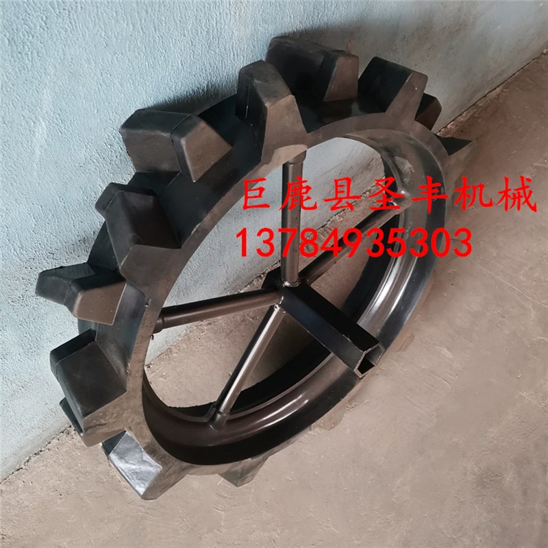 微耕机轮胎实心橡胶胎加宽加厚免充气防滑耐磨行走轮微耕机配件图片
