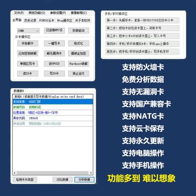 门禁电梯复制PCR532读写器破解复制IC卡门禁梯控模拟手环手机nfc