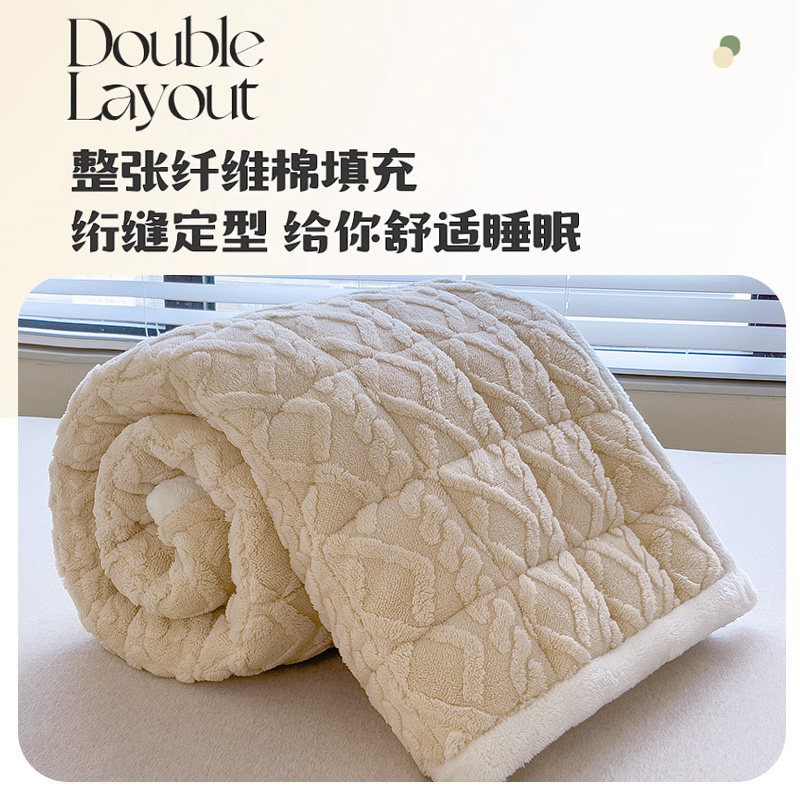 MUMI A类牛奶绒床垫加厚学生宿舍床褥毯子冬季单人薄垫软垫珊瑚绒