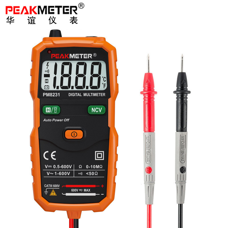 华谊PM8231智能数字万用表高精度手持式全自动量程电工家用袖珍表