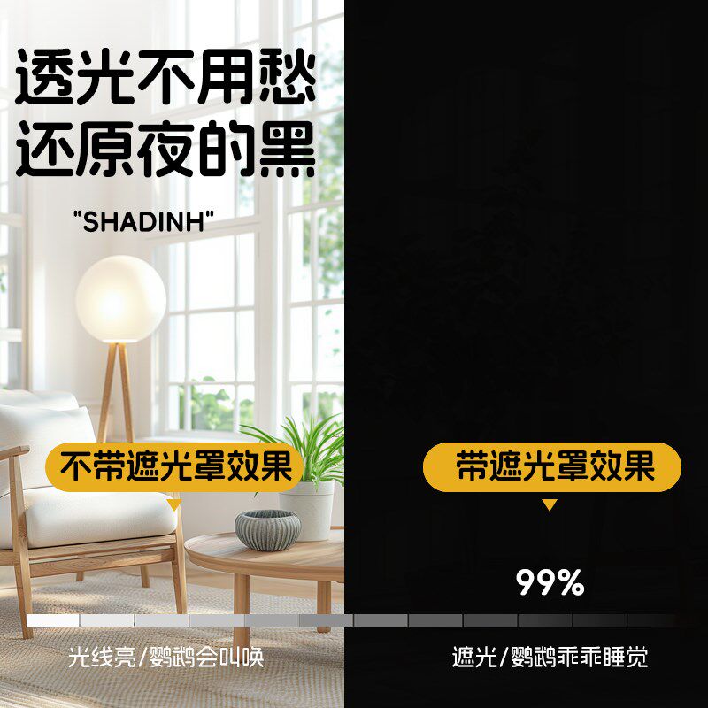 鸟笼遮光罩四季通用透气防溅鸟笼罩防鸟叫隔音罩鹦鹉笼衣笼罩定制