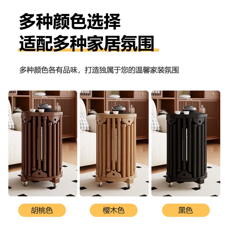 家用实木圆凳子边几可叠放凳现代吃饭凳子餐桌凳餐厅六合一椅子凳