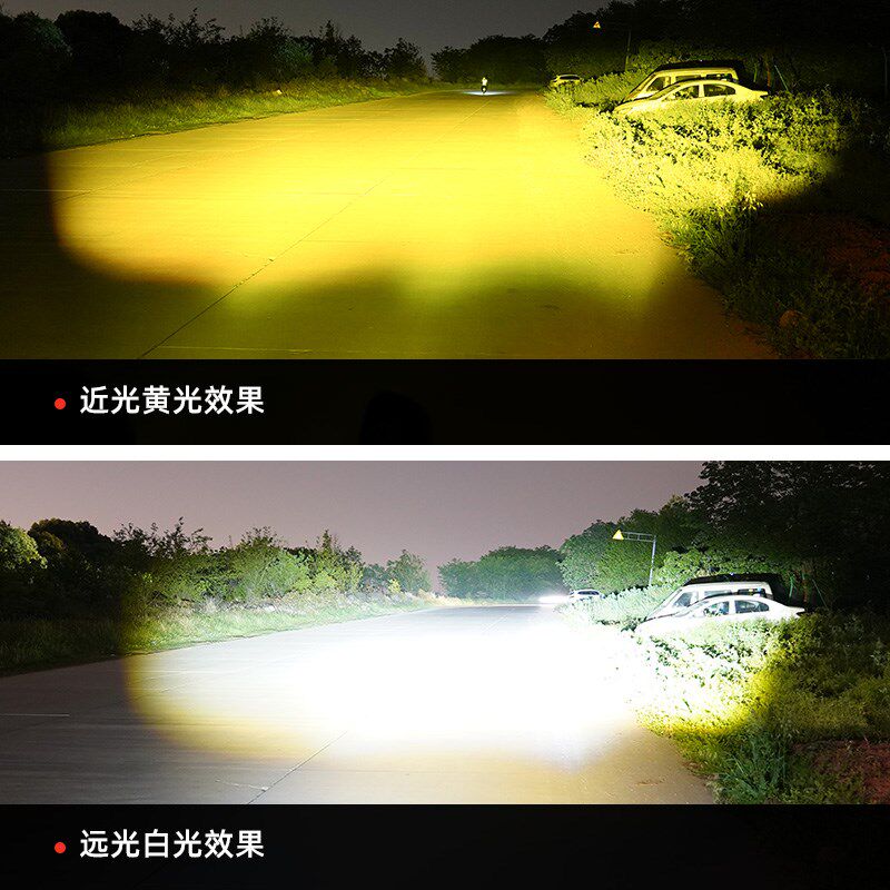 摩托车射灯强光灯超亮聚光电动led强光爆闪车大灯改装开道远光灯