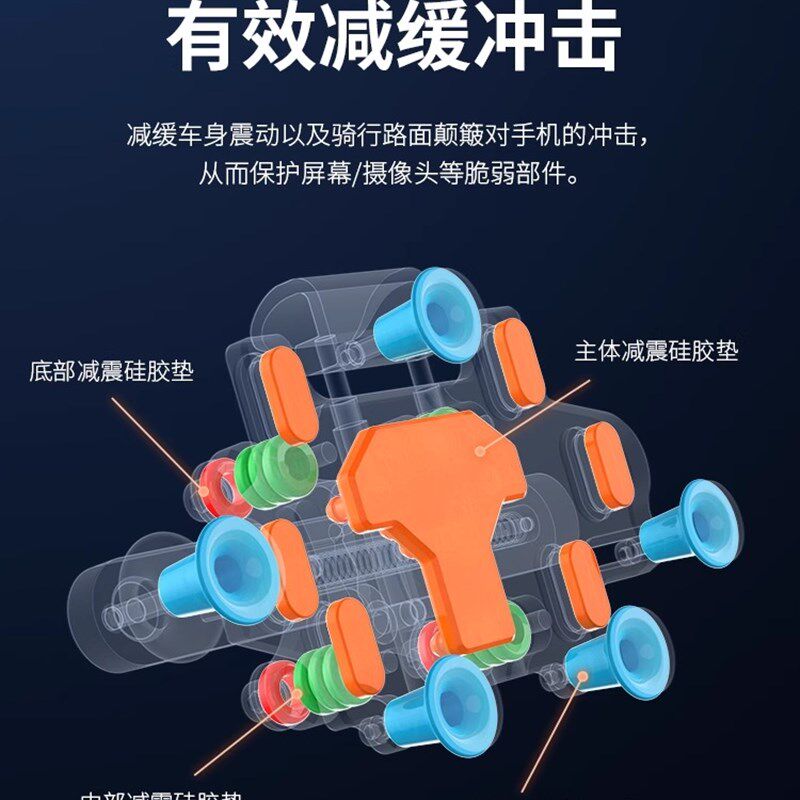 威帕客摩托车铝合金手机架防震防抖电动车电瓶车机车导航手机支架
