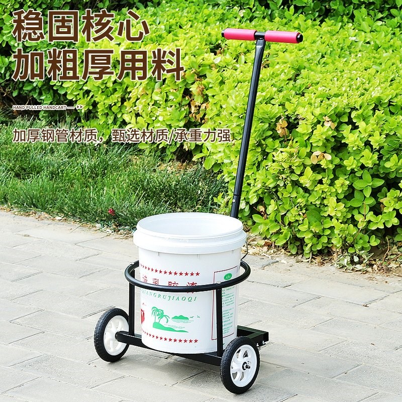 升级四轮倒水车家用桶装水支架运水车可移动小推车便捷式手拉车