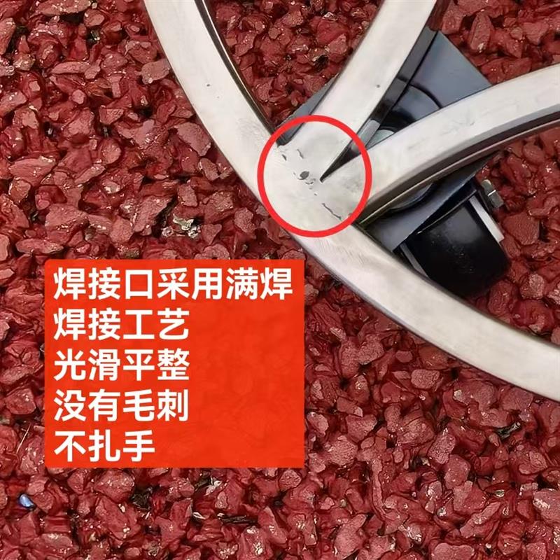 不锈钢加厚圆形带万向轮移动盆景托盘花盆底座鱼缸托架承重置物架