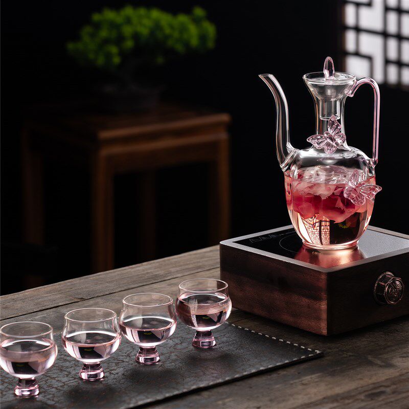 玻璃执壶仿宋贵妃泡茶器茶壶花茶壶家用耐高温小青柑专用高档茶壶