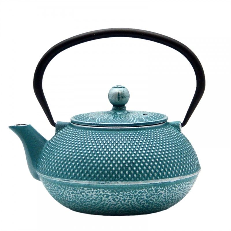 铸铁壶亮光釉面搪瓷铁艺茶壶带茶滤烧水煮花茶咖啡壶居家摆件饰品