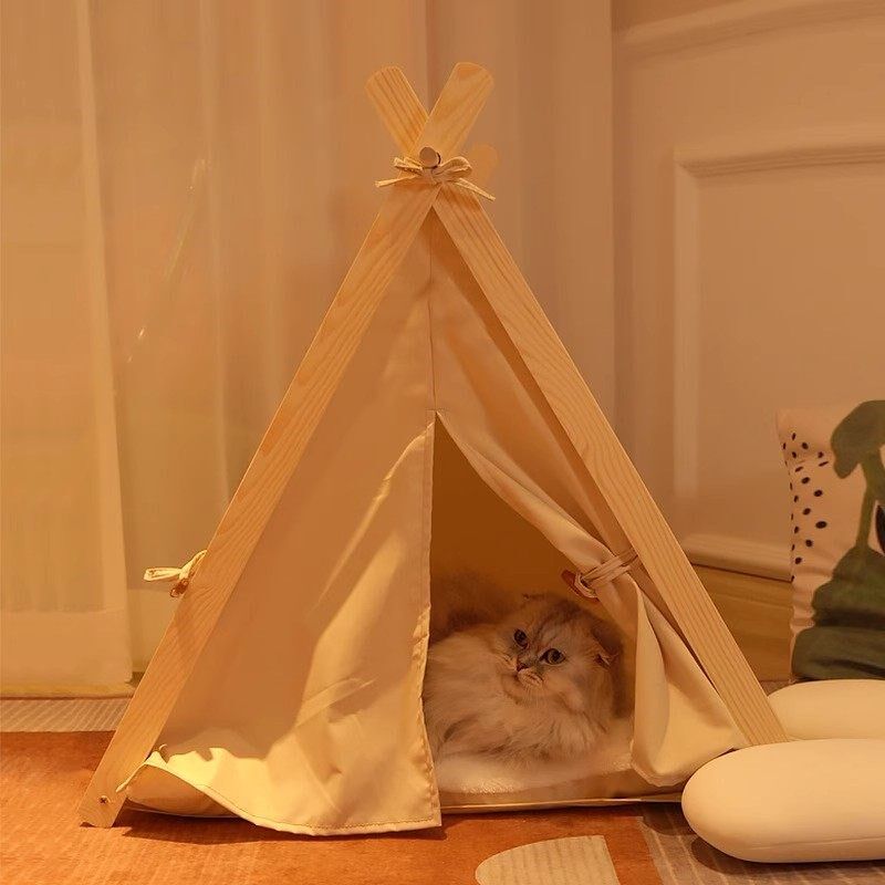 实木猫窝,宠物帐篷,四季通用的温暖宠物窝,猫窝和狗床10公斤,可拆