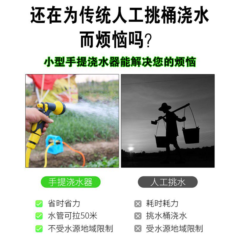 充电式手提水泵农用电动小型浇菜浇水喷雾器灌溉绿化自吸抽水机泵