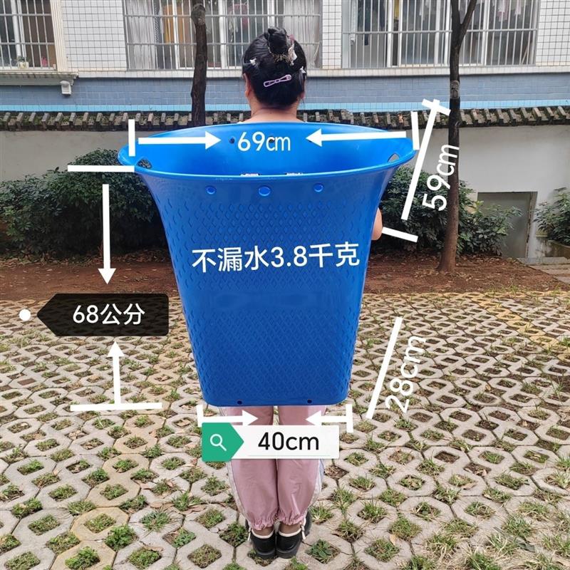背罗背篼背桶揹筐水果特大竹篓超级大号加厚家用塑料熟胶