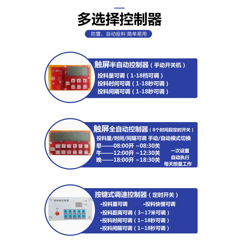 中渔牌 投料机鱼塘全自动大容量喂食器大型定时自动喂鱼机投饵机