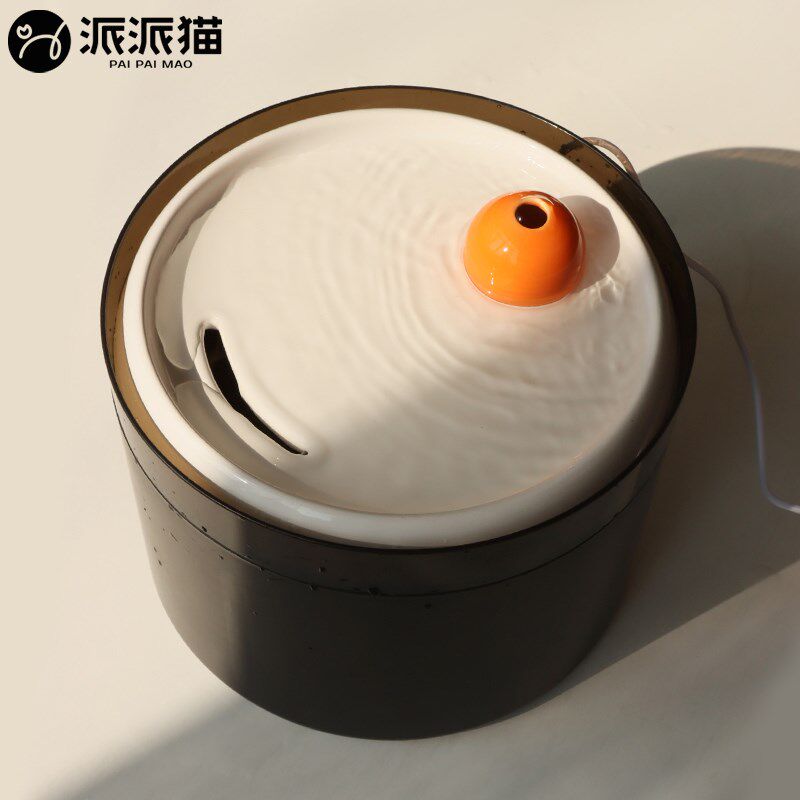 派派猫宠物陶瓷饮水机大容量自动循环流动喝水碗不湿嘴宠物饮水器