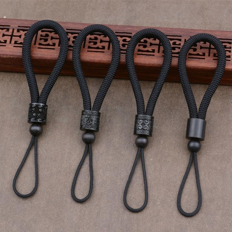 复古黑檀木手工编织汽车钥匙扣绳子手腕绳短款钥匙炼挂绳男女