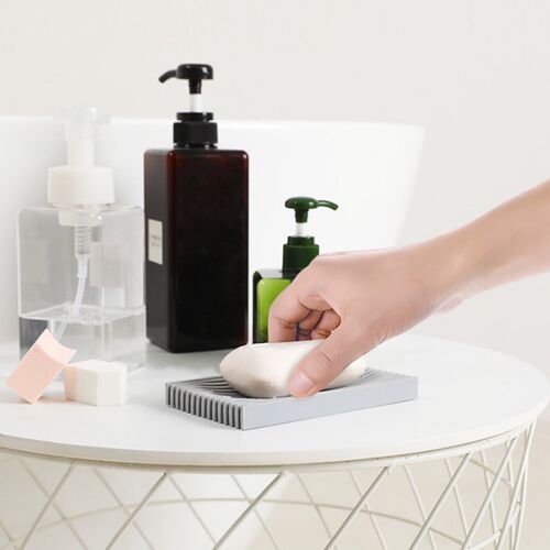 北欧色双面可用沥水皂盒软胶浴室洗漱台放置肥皂收纳盒耐摔肥皂盒