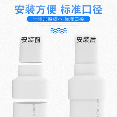 pvc管变径110mm25mm大变小pvc水管转换接头偏心20mm下水道接口