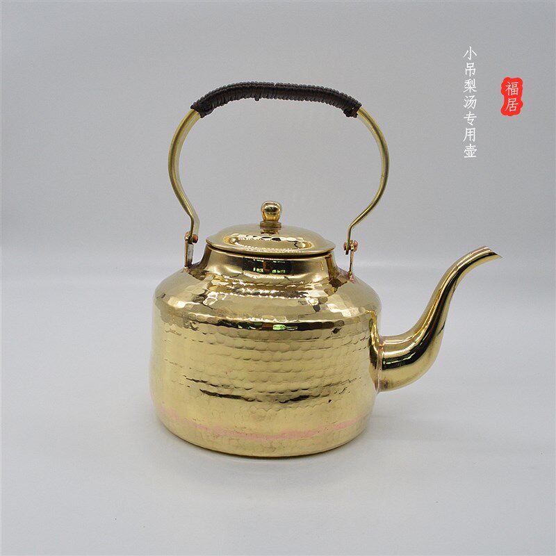 铜壶纯紫铜茶壶泡茶壶小吊梨汤专用壶烧水壶加汤壶加厚仿古沏茶壶