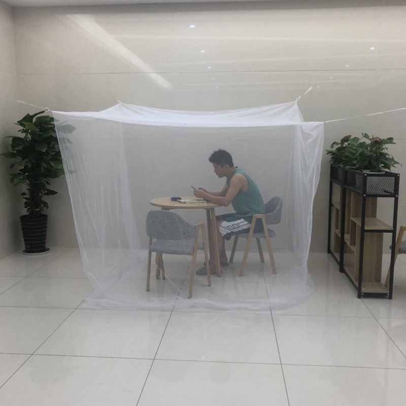 无门蚊帐户外蚊帐户外室内白色方顶涤纶蚊帐防蚊防虫庭院蚊帐加密