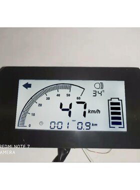 电动车外置液晶仪表速度里程电压电量表锂电滑板车简易外卖代驾车
