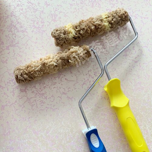 艺术漆天然海藻绵滚筒刷 大中小海藻棉三色珠光幻彩滚筒涂料工具