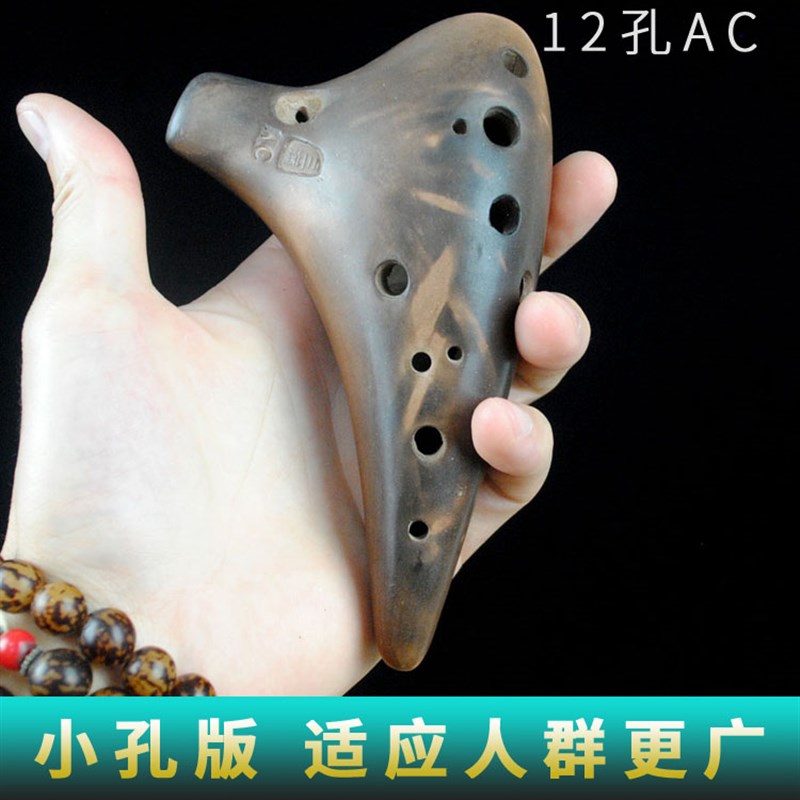 小孔版12孔AC陶笛中音C调初学入门送教材乐器专业演奏考级包教学