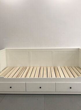 全实木坐卧两用简约抽拉伸缩储物双层折叠推拉汉尼斯多功能沙发床