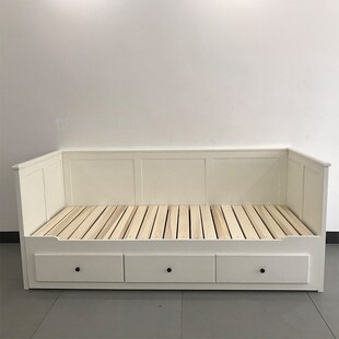 全实木坐卧两用简约抽拉伸缩储物双层折叠推拉汉尼斯多功能沙发床