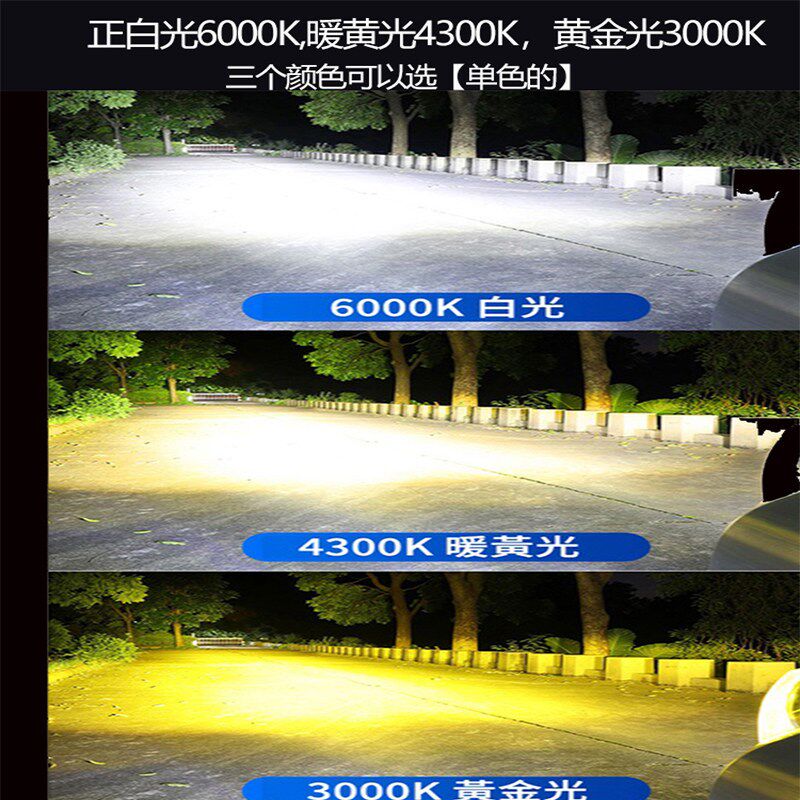 360度led大灯H1H7H11激光超亮八面发光LED灯90059012远近一体强光