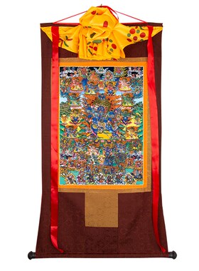 普巴金刚唐卡画像西藏仿手绘唐卡挂画家用供奉藏族尼泊尔装饰壁画