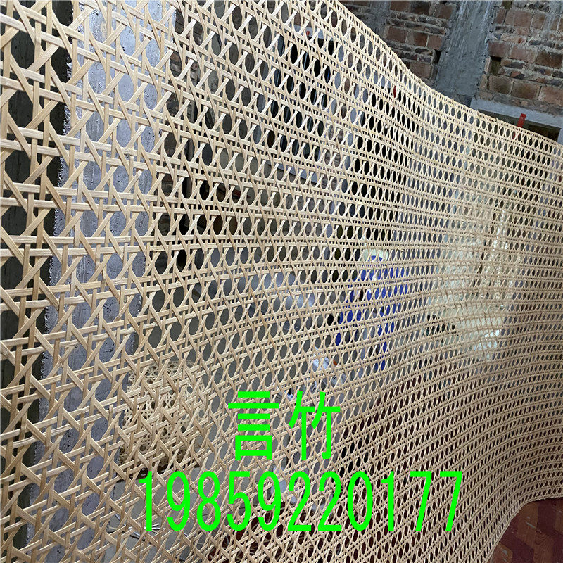 八边竹编定制八边形工艺品农家乐天花吊顶竹编镂空隔断屏风背景