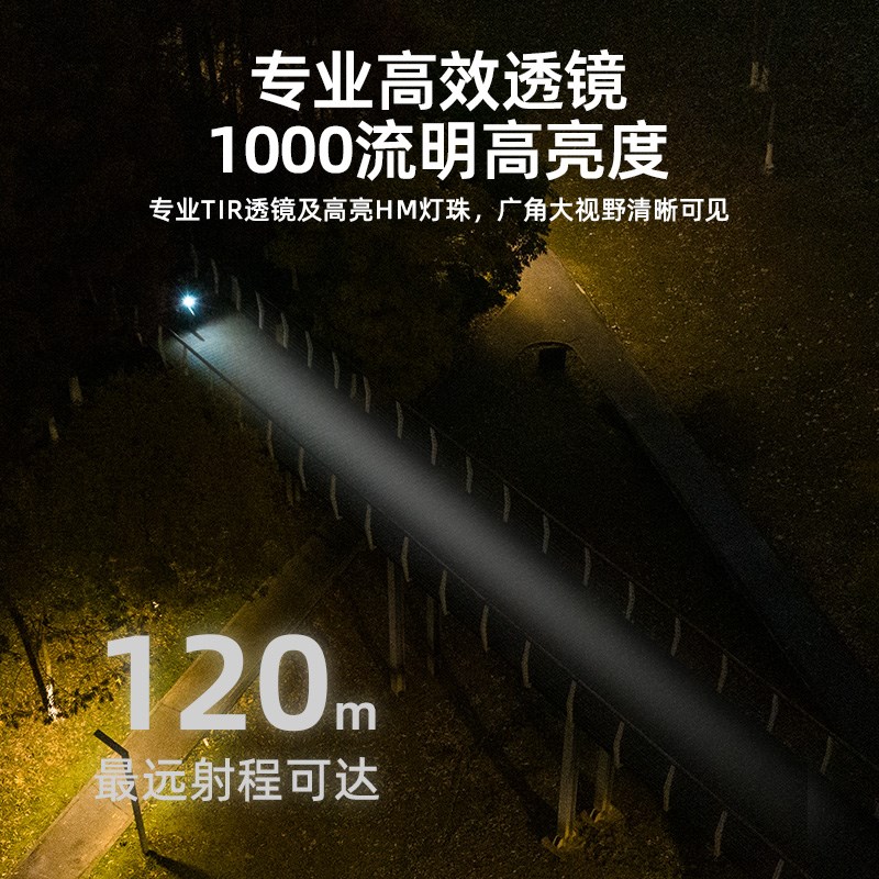 艾锐伦自行车前灯夜骑公路车骑行前灯高亮1000流明车前灯山地车灯