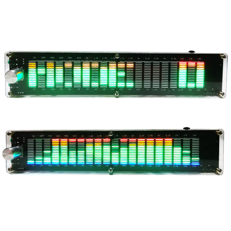 LED2015音乐频谱电平灯多模式DSP均衡器EQ声控拾音彩色亚克力外壳