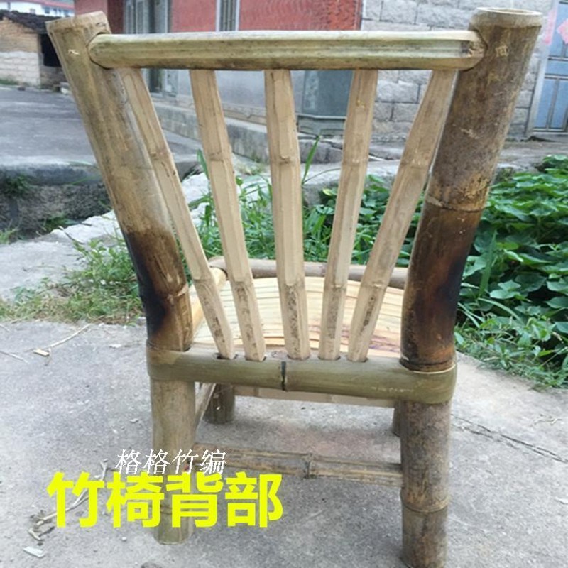 休闲靠背手工竹椅子竹制餐椅小号茶室方椅竹板凳实木椅竹制家具