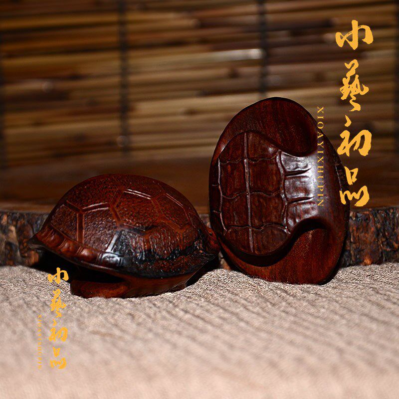 正宗雷击枣木富甲天下龟壳手把件木雕招财龟汽车挂件龟甲文玩把件