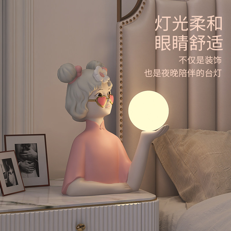 新婚结婚礼物女送新人礼品闺蜜实用创意可爱浪漫摆件卧室床头柜灯