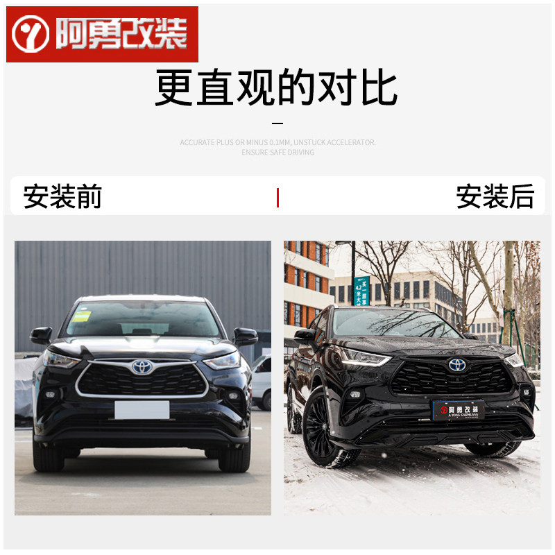 适用22-23款第四代汉兰达中网改装装饰条中网亮条专用配件阿勇改
